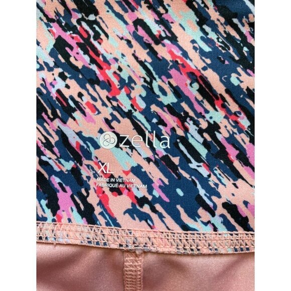 ZELLA BNWOT Hi Waist "Studio Lite" Crop Leggings Pink Print - Picture 4 of 5